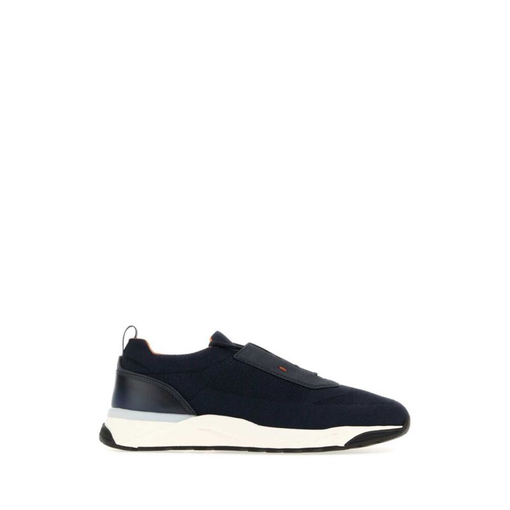 Santoni Men Navy Blue Flip Sneakers